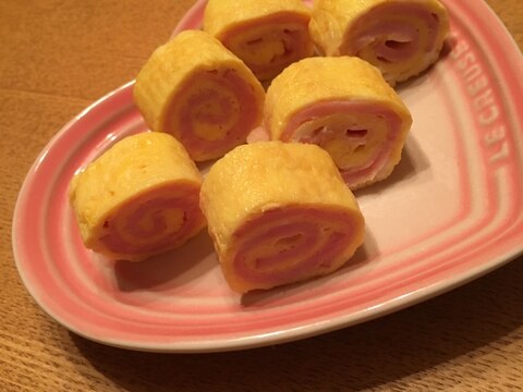 お弁当のおかずに 卵とハムのクルクル巻き レシピ 作り方 By りみ1617 楽天レシピ